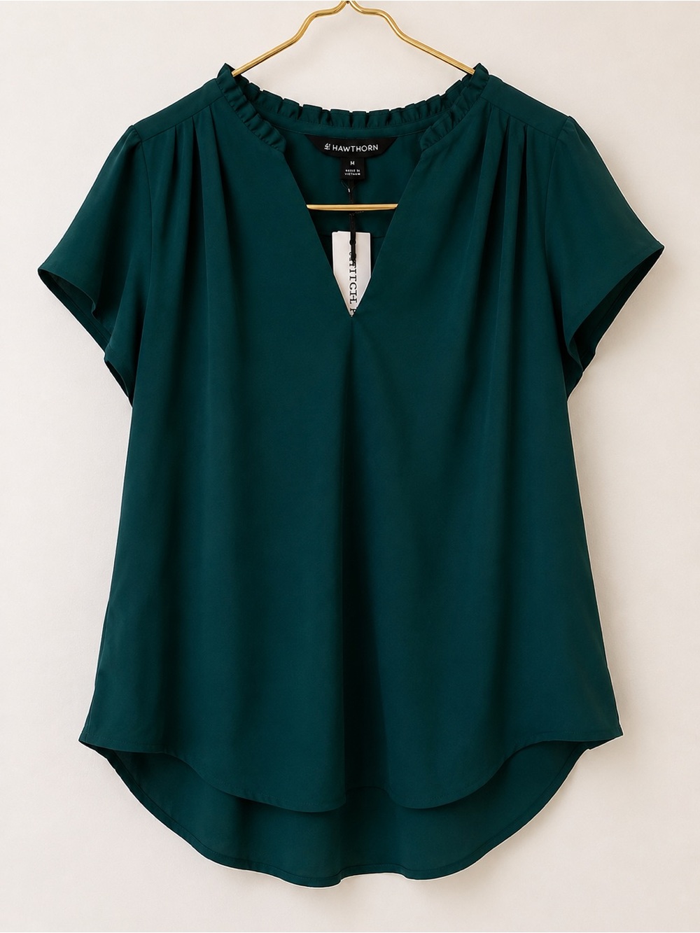 41 Hawthorn Teal V-Neck Blouse Size Medium NWT